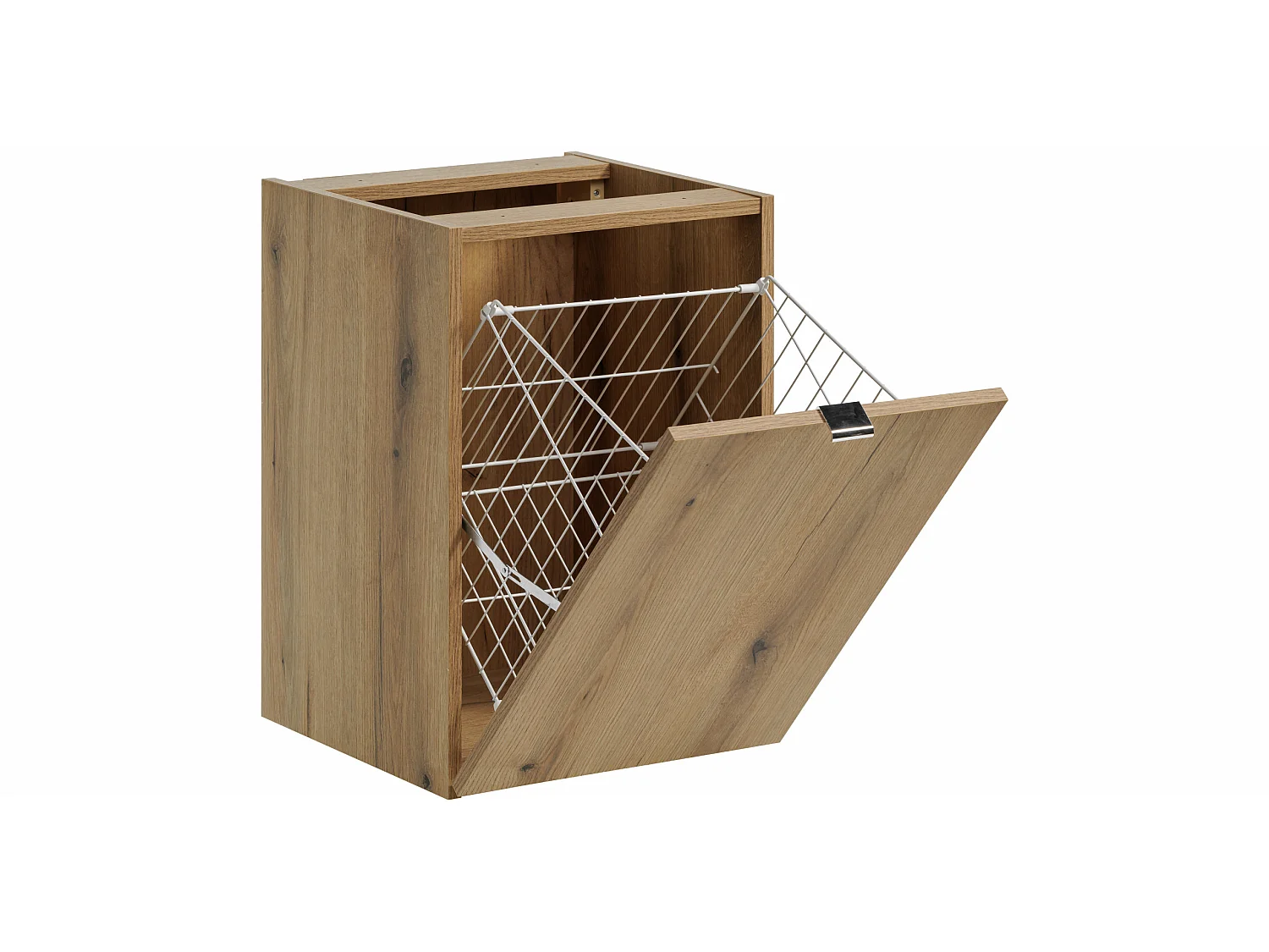 Armoire de 40cm avec panier à linge NOVA OAK