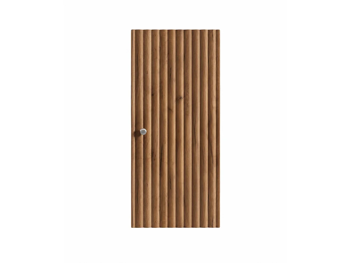 Półsłupek łazienkowy, dąb craft złoty, uchwyty w trzech kolorach, 35 x 27 x 68 cm