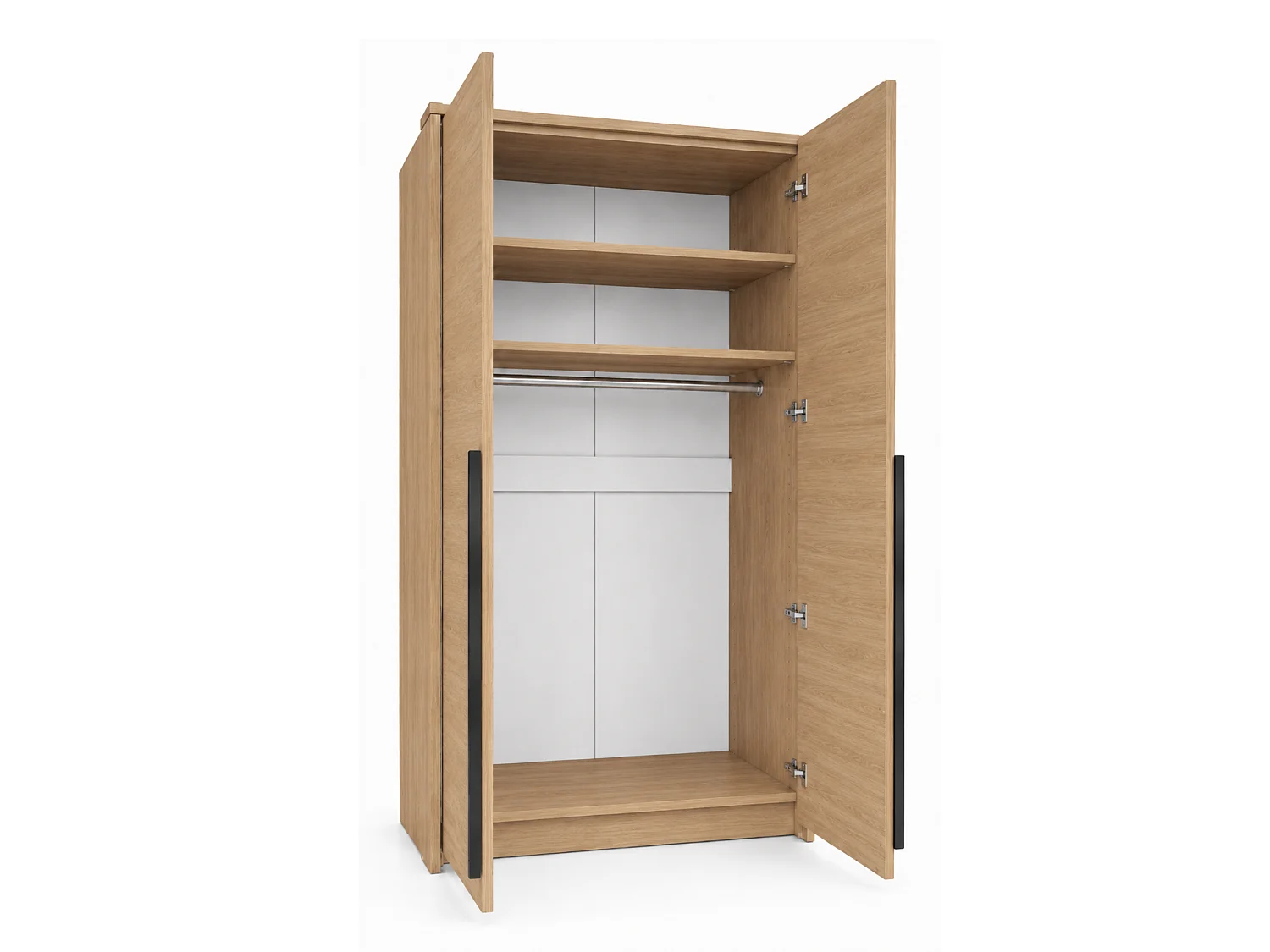 Armadio Guardaroba, Rovere Selvatico, 105 x 217,2 x 65 cm