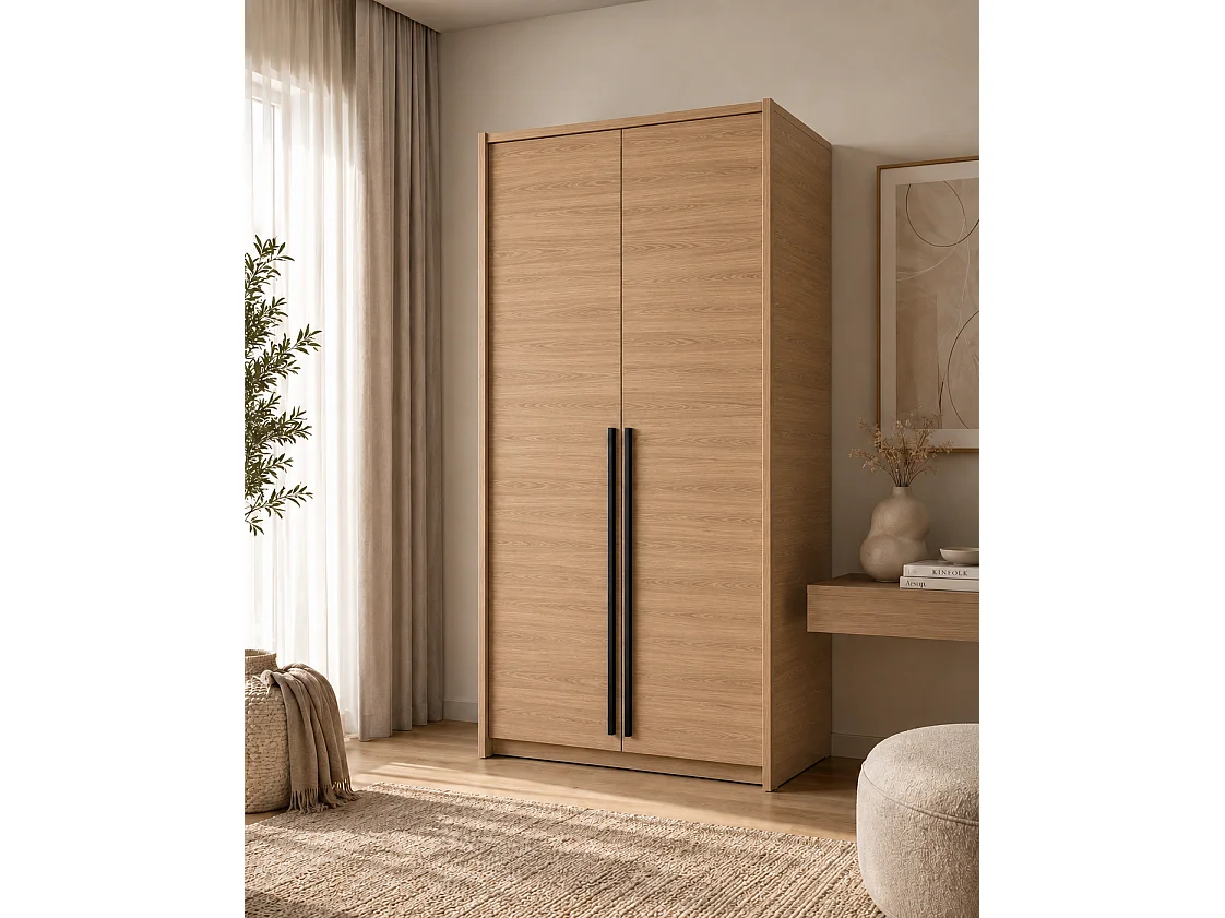Armadio Guardaroba, Rovere Selvatico, 105 x 217,2 x 65 cm