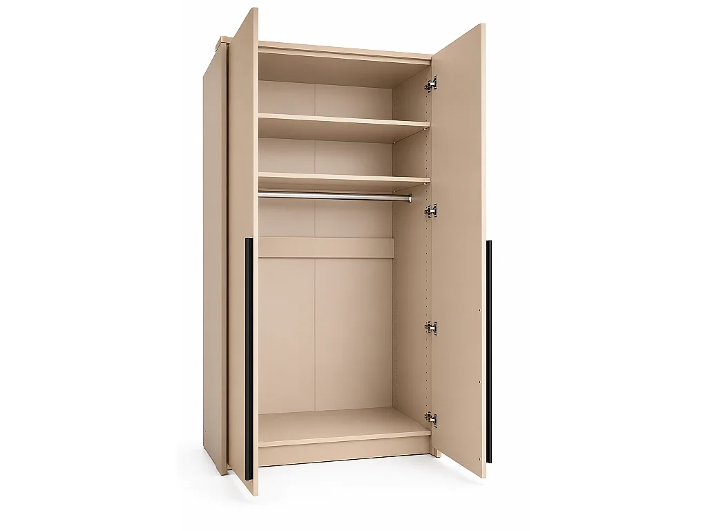 Wardrobe, Sand Beige, 105 x 217,2 x 65 cm