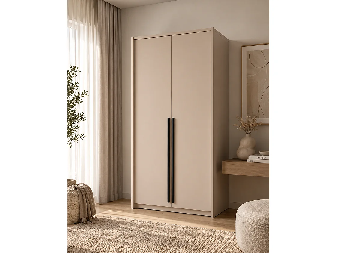 Wardrobe, Sand Beige, 105 x 217,2 x 65 cm