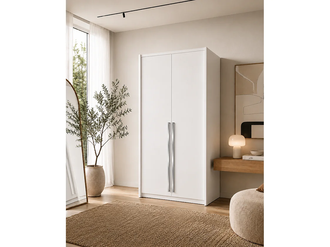 Wardrobe, White, 105 x 217,2 x 65 cm