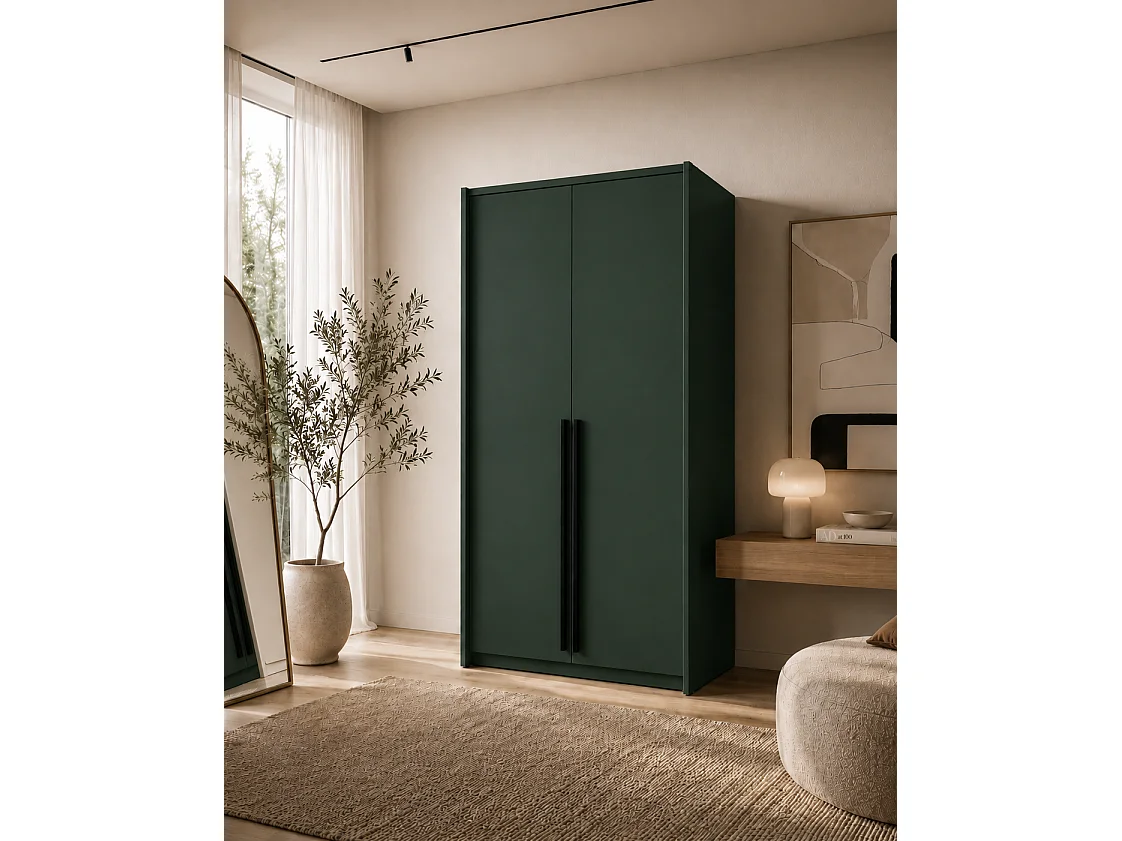Armario Ropero, Verde Botella, 105 x 217,2 x 65 cm