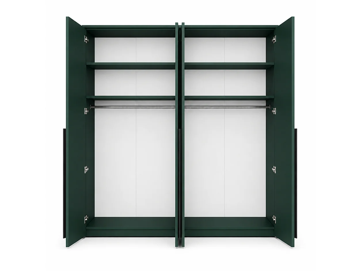 Armario Ropero, Verde Botella, 210 x 217,2 x 65 cm