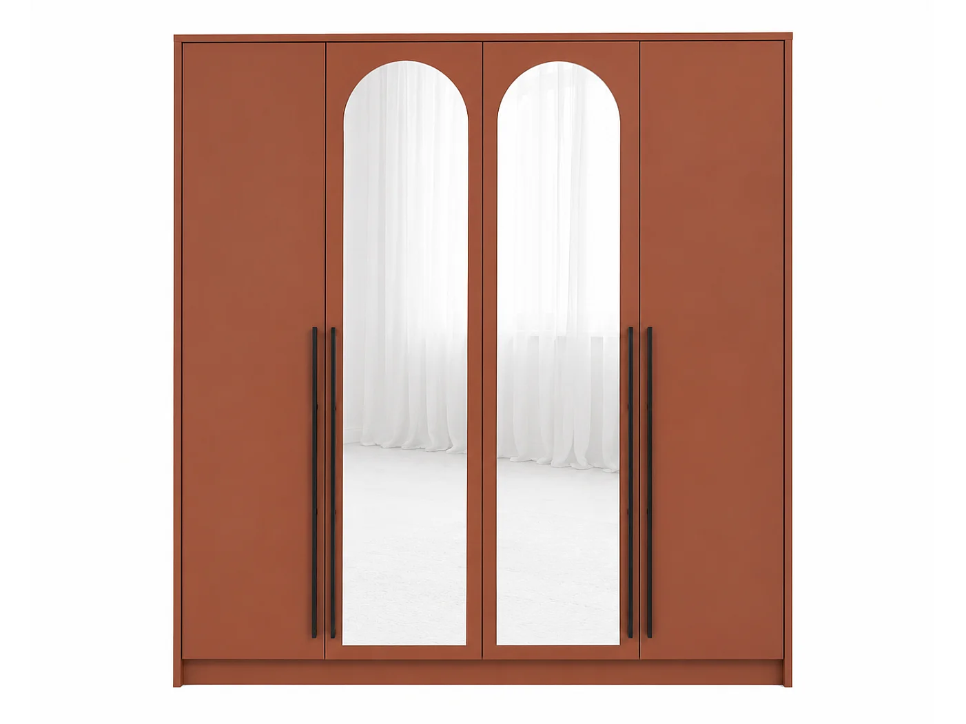 Roupeiro com Espelho, Terracota, 205 x 65 x 217,2 cm