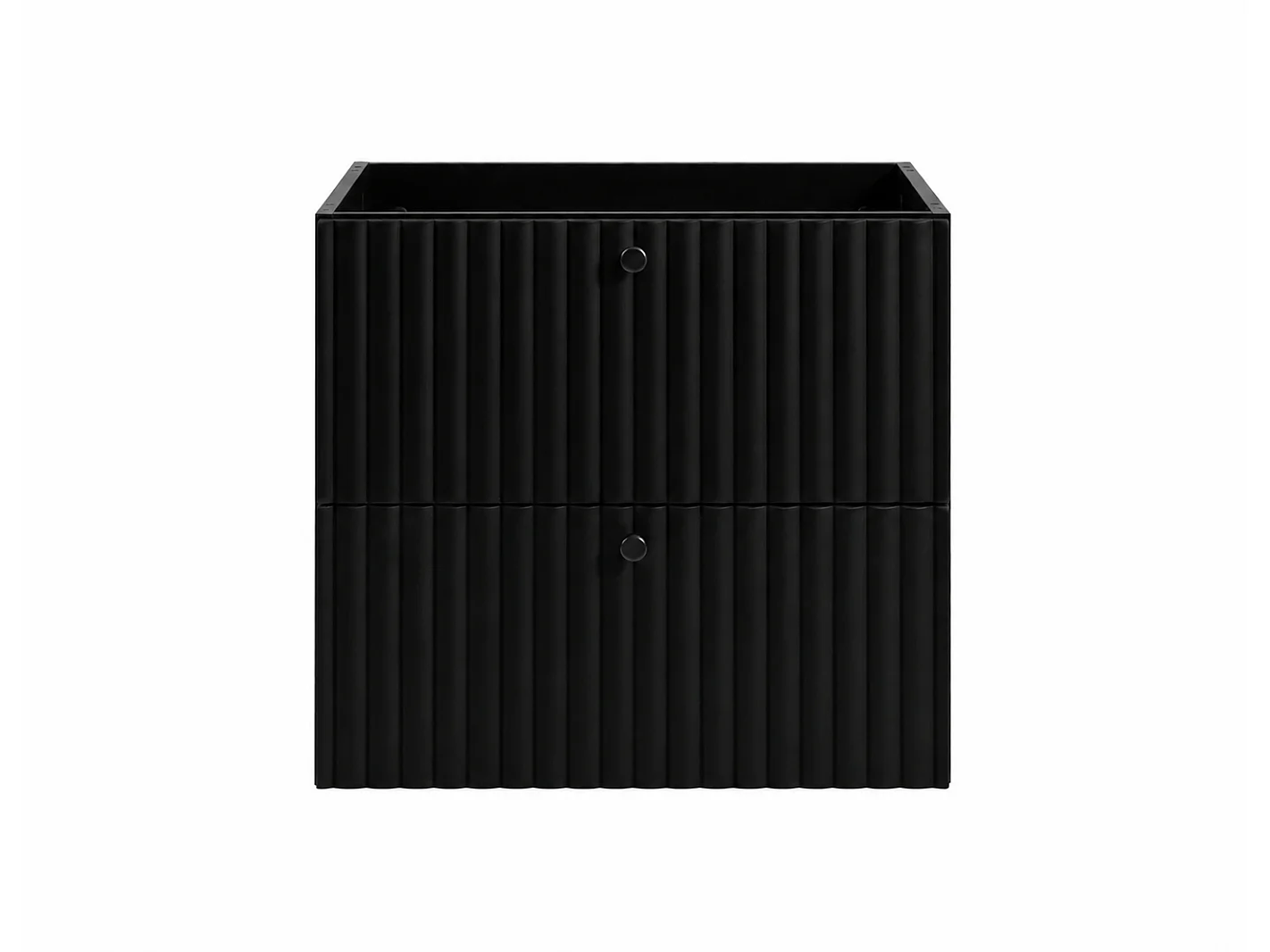 Meuble de salle de bain sur pieds avec plan 60, noir + plan chêne craft, poignées en trois couleurs, pieds noirs, 60 x 44,4 x 73,6 cm