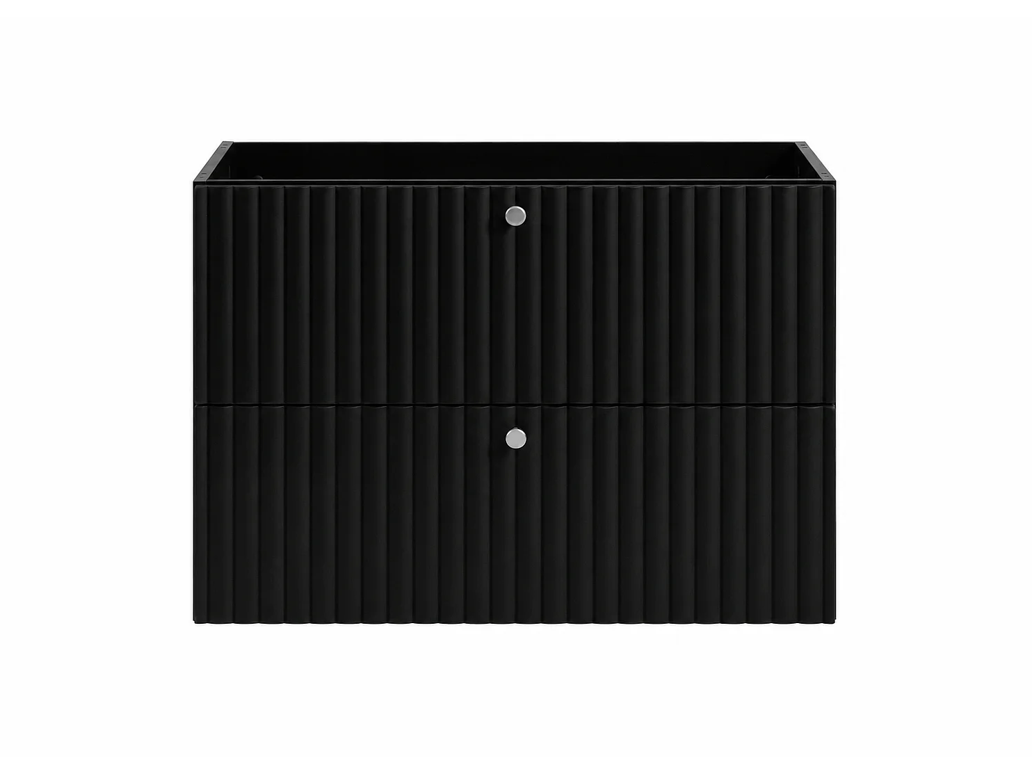 Meuble de salle de bain suspendu avec plan 80, noir + plan effet marbre Black Royal, poignées en trois couleurs, 80 x 46 x 58,6 cm