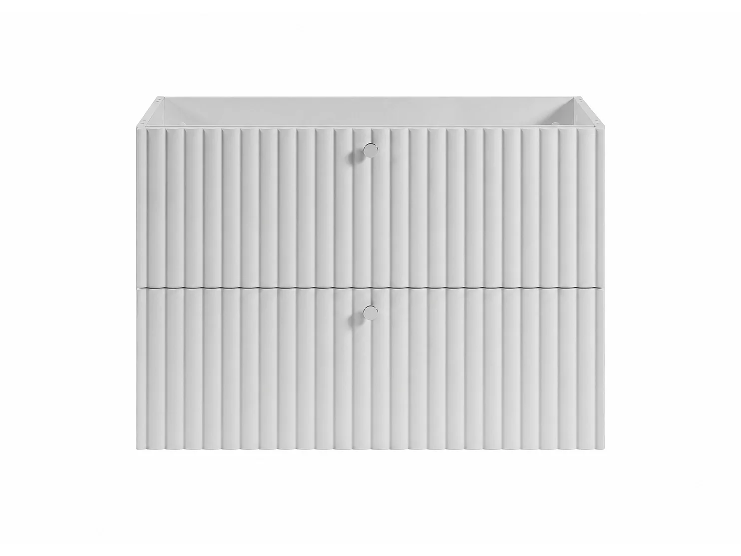 Mobile da bagno sospeso con vano per lavabo 80 bianco, maniglie in tre colori, 80 x 44,4 x 57 cm
