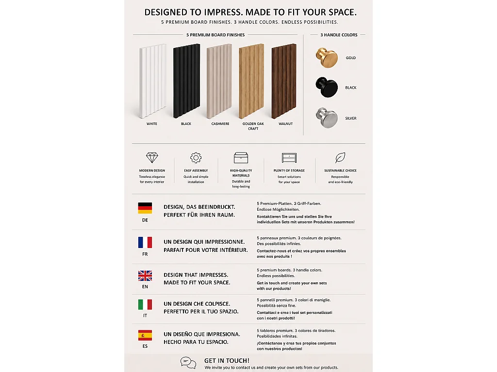 Meuble de salle de bain suspendu avec niche pour vasque 60 chêne noyer, poignées en trois couleurs, 60 x 44,4 x 57 cm