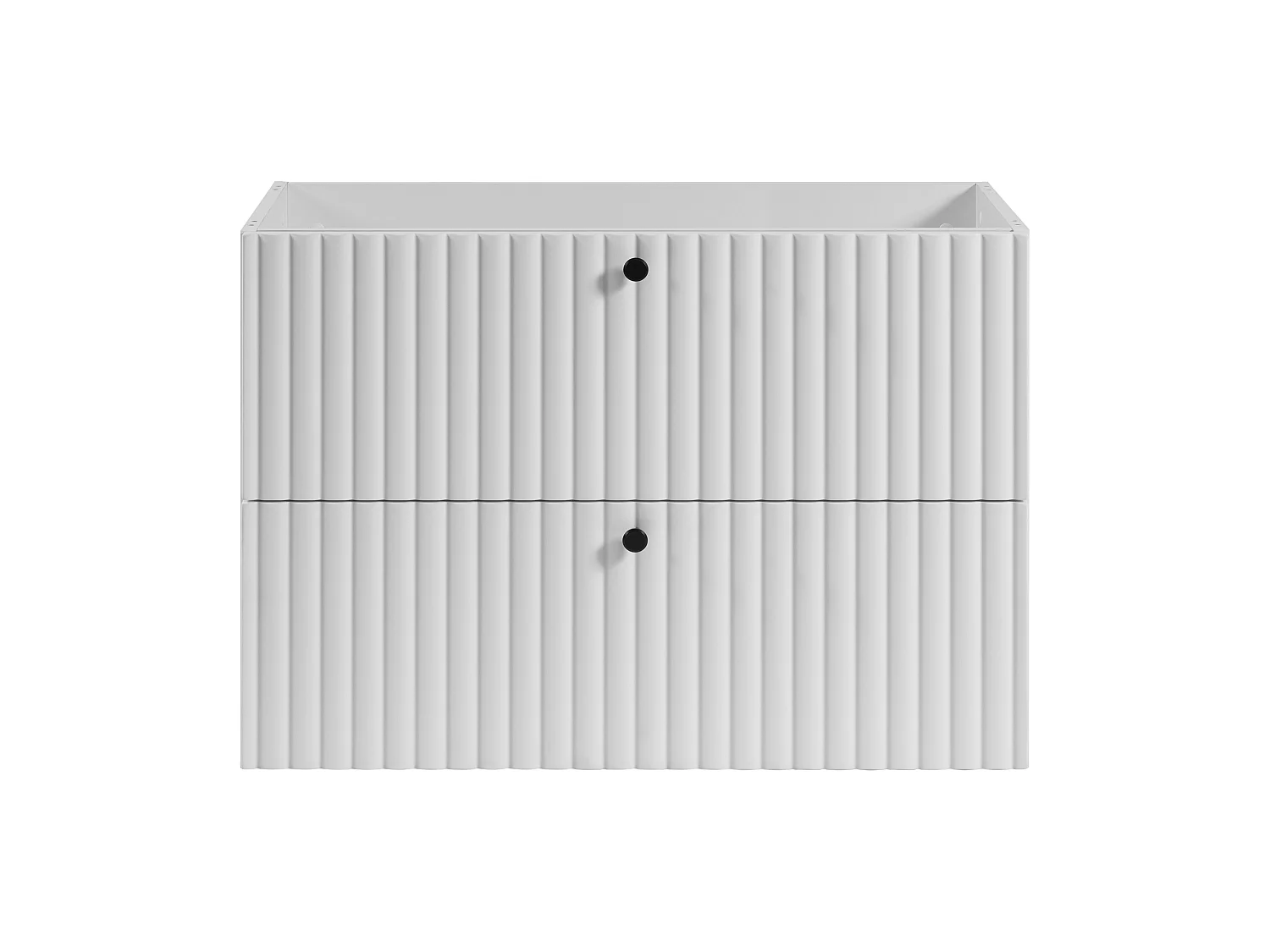 Mobile da bagno a terra con piano 80, bianco + piano effetto marmo Bianco, maniglie in tre colori, piedini neri, 80 x 44,4 x 73,6 cm