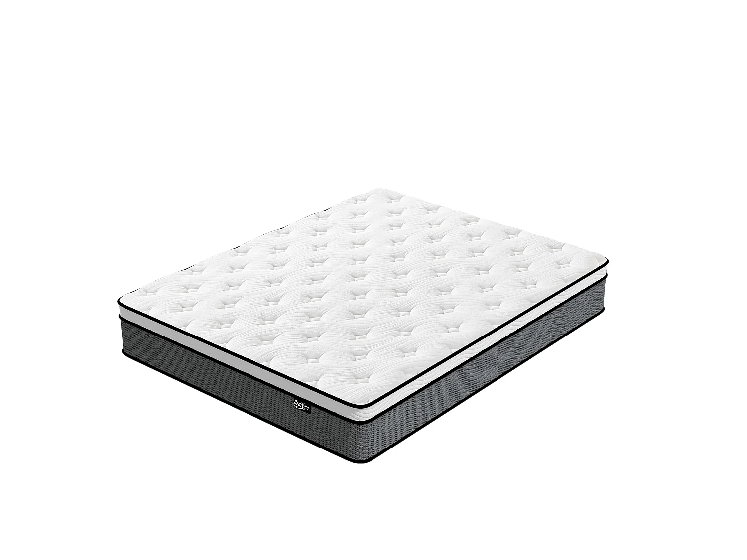 Matelas 90×200 cm - Matras ressort H3 Hauteur 31 cm - Matelas hybride orthopédique de poche à 7 zones avec couche de mousse mémoire confort