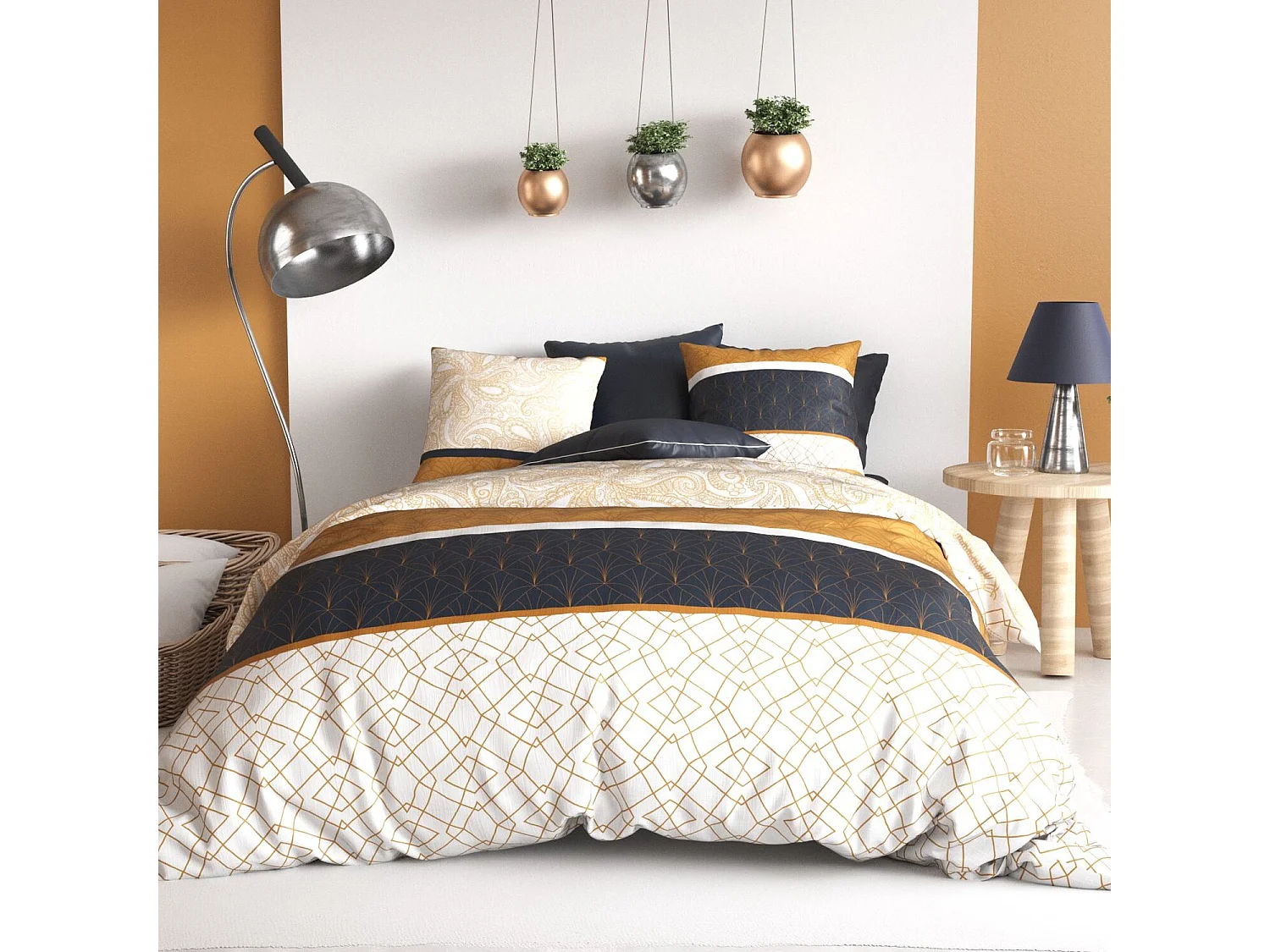 Parure housse de couette felora coton imprimée
