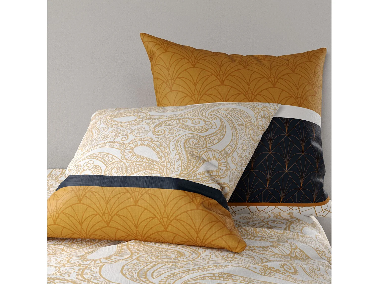 Parure housse de couette felora coton imprimée