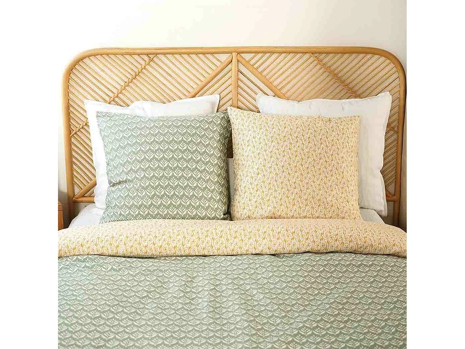 Parure Housse De Couette Orient 100% Satin De Coton Imprimée