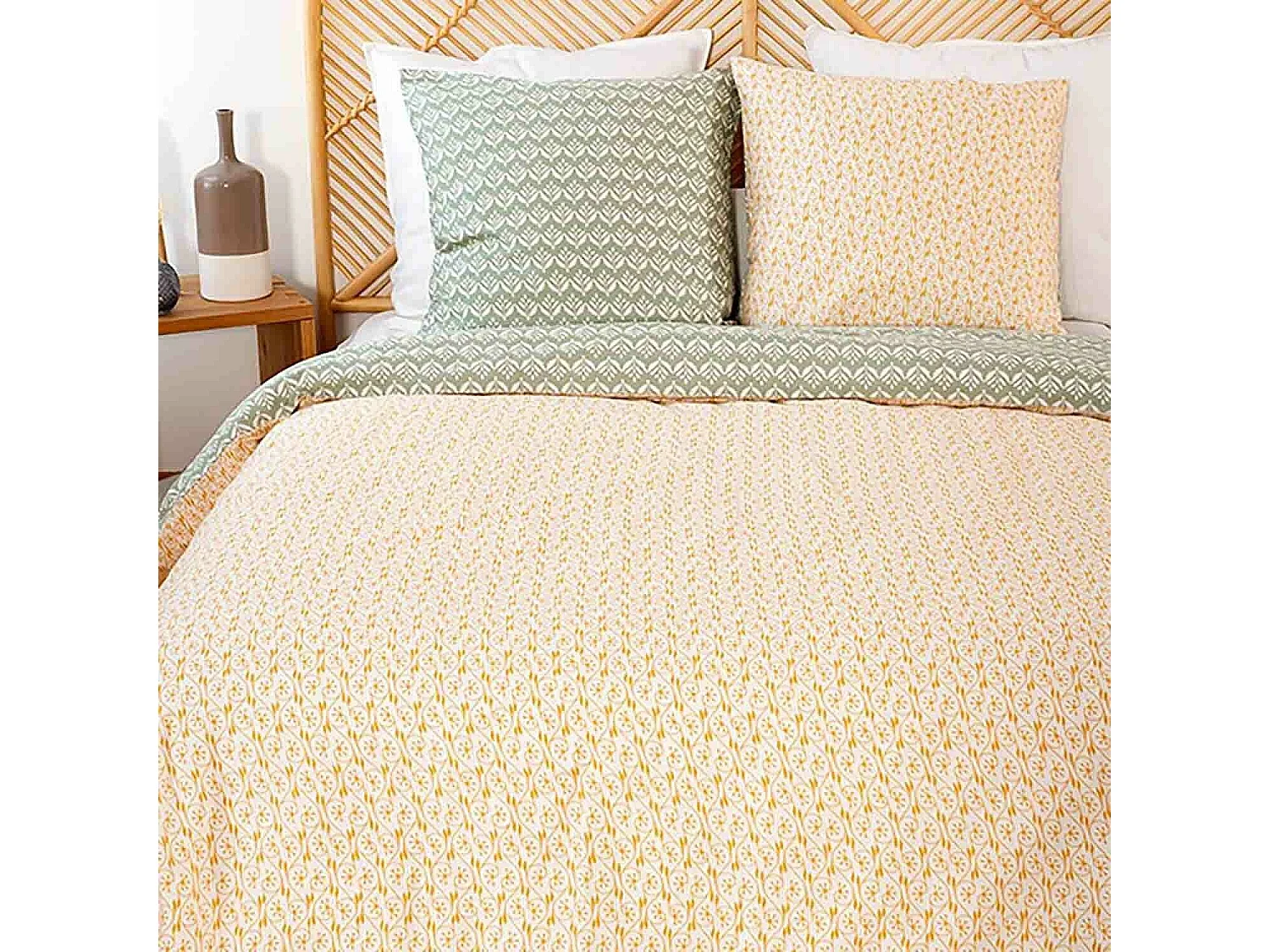 Parure Housse De Couette Orient 100% Satin De Coton Imprimée