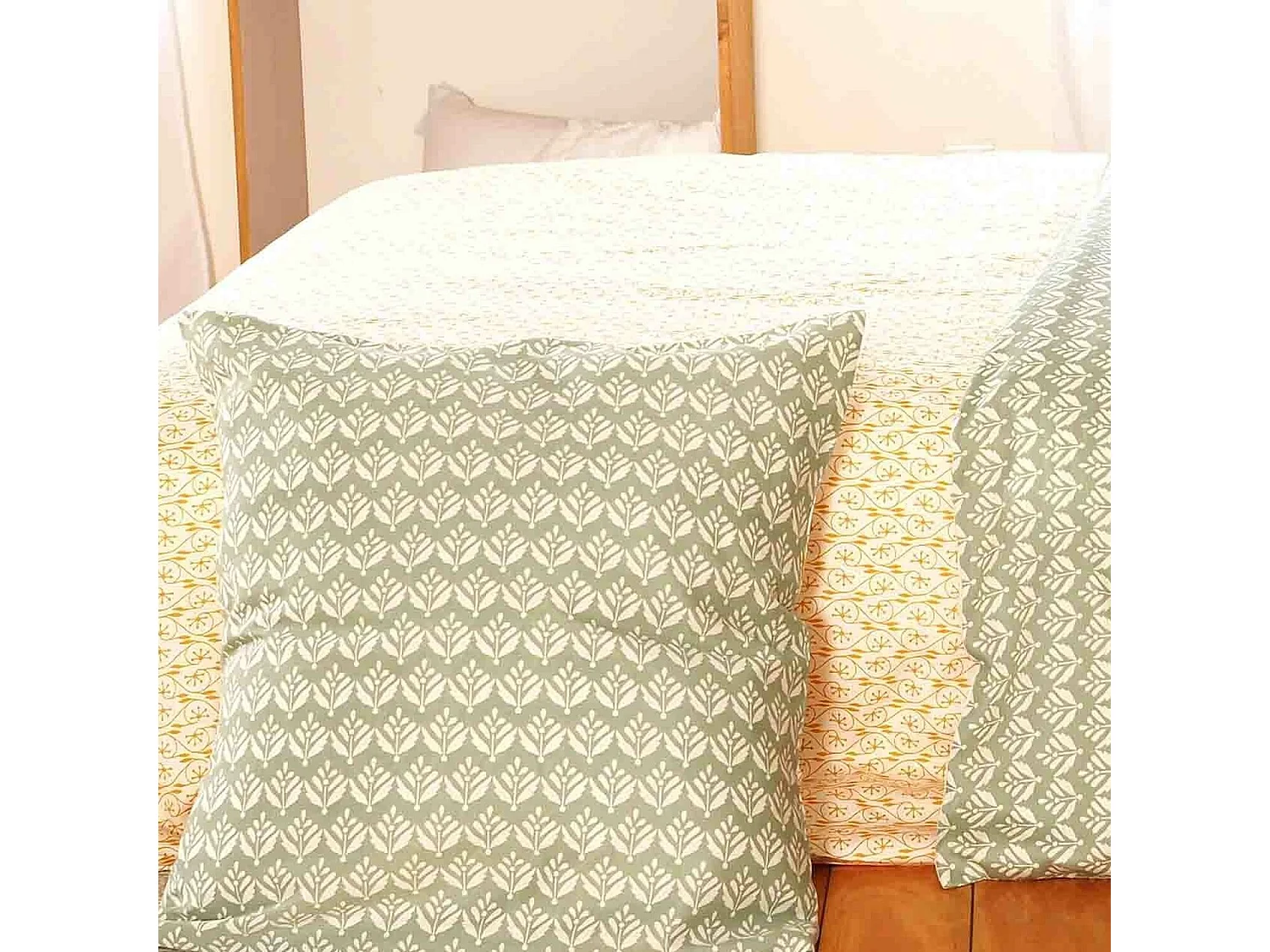 Parure Housse De Couette Orient 100% Satin De Coton Imprimée