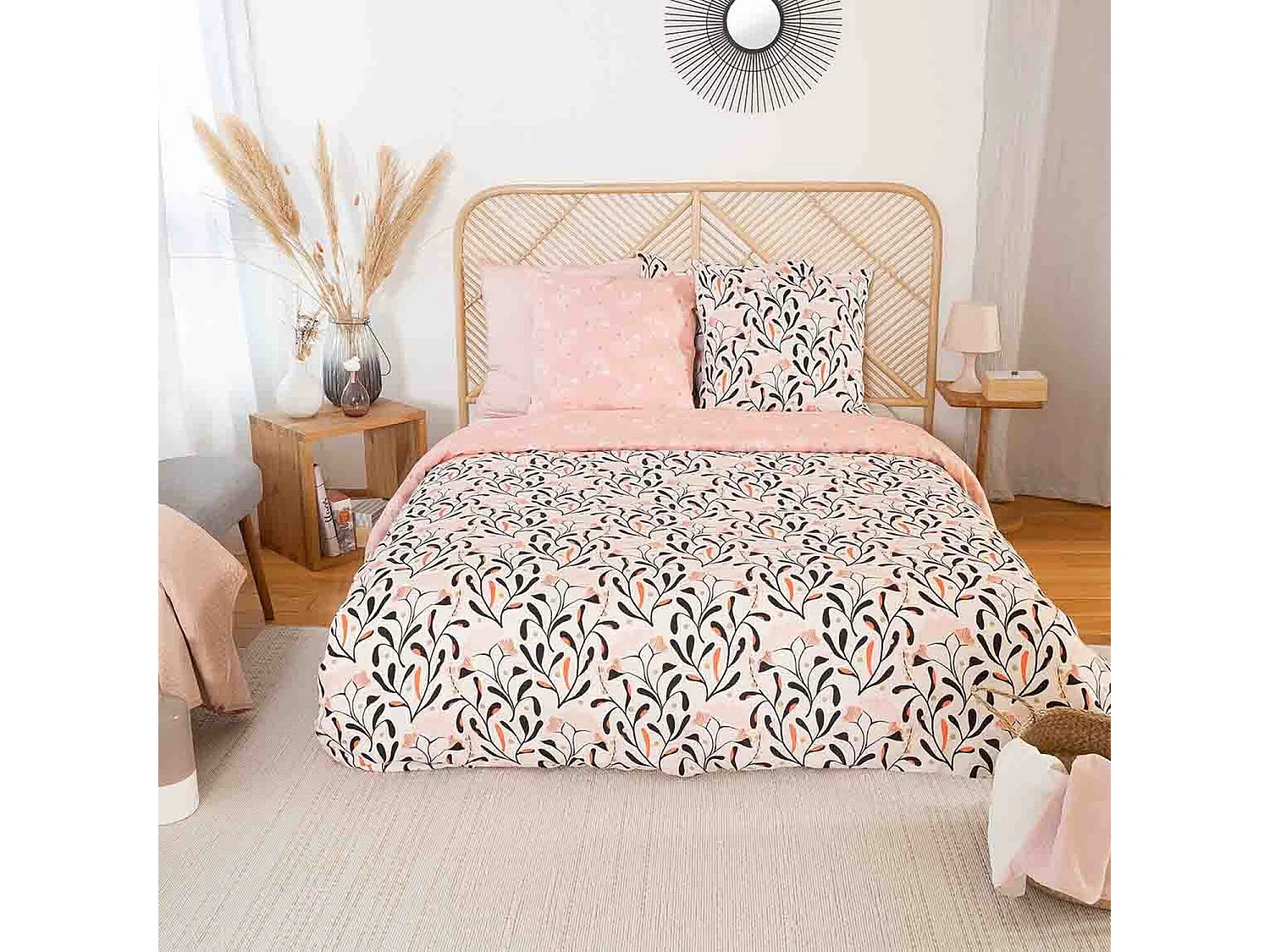Parure Housse De Couette Joy 100% Satin De Coton Imprimée