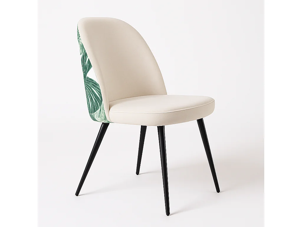 Silla de diseño elegante con patas metálicas