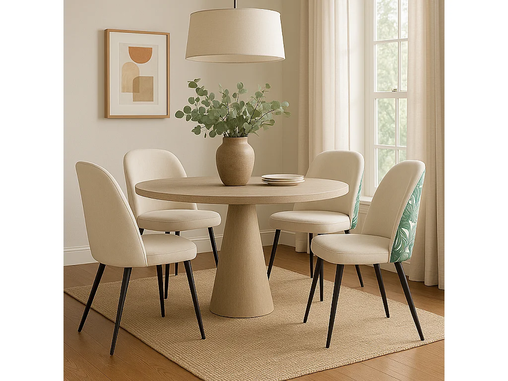 Silla de diseño elegante con patas metálicas