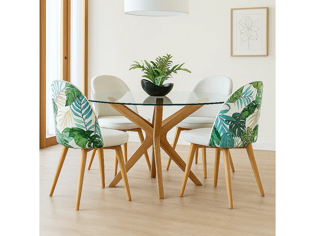 Silla de diseño elegante con patas cónicas