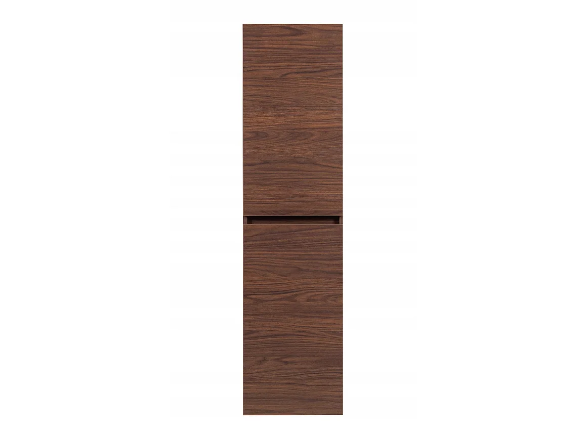 Badkamerkolom 136cm - Hangend - Noten Mat - Smal badkamermeubel – RODAN