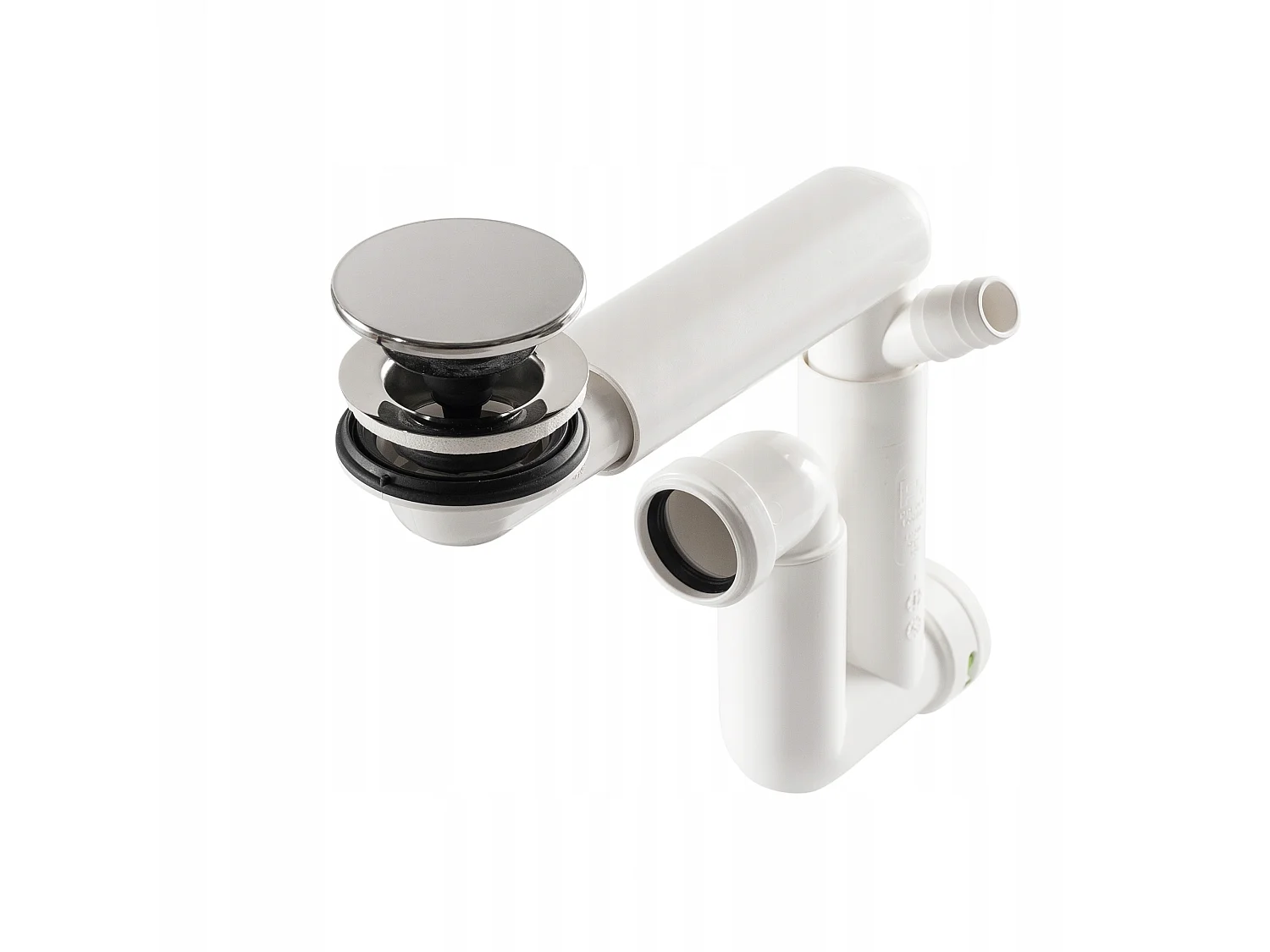 Siphon gain de place Blanc avec 2 bondes pop-up - Blanc & Chrome – RODAN