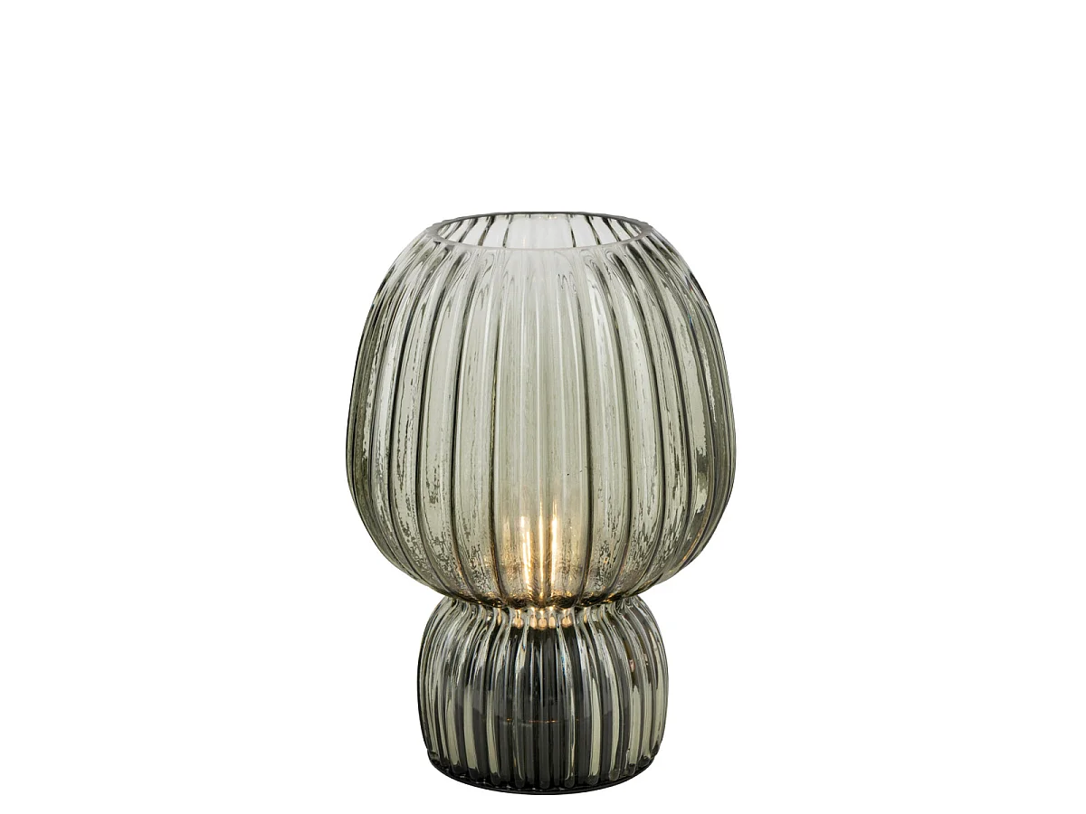 Lampe à Poser Sans Fil en Verre "Aura" 21cm Vert Olive