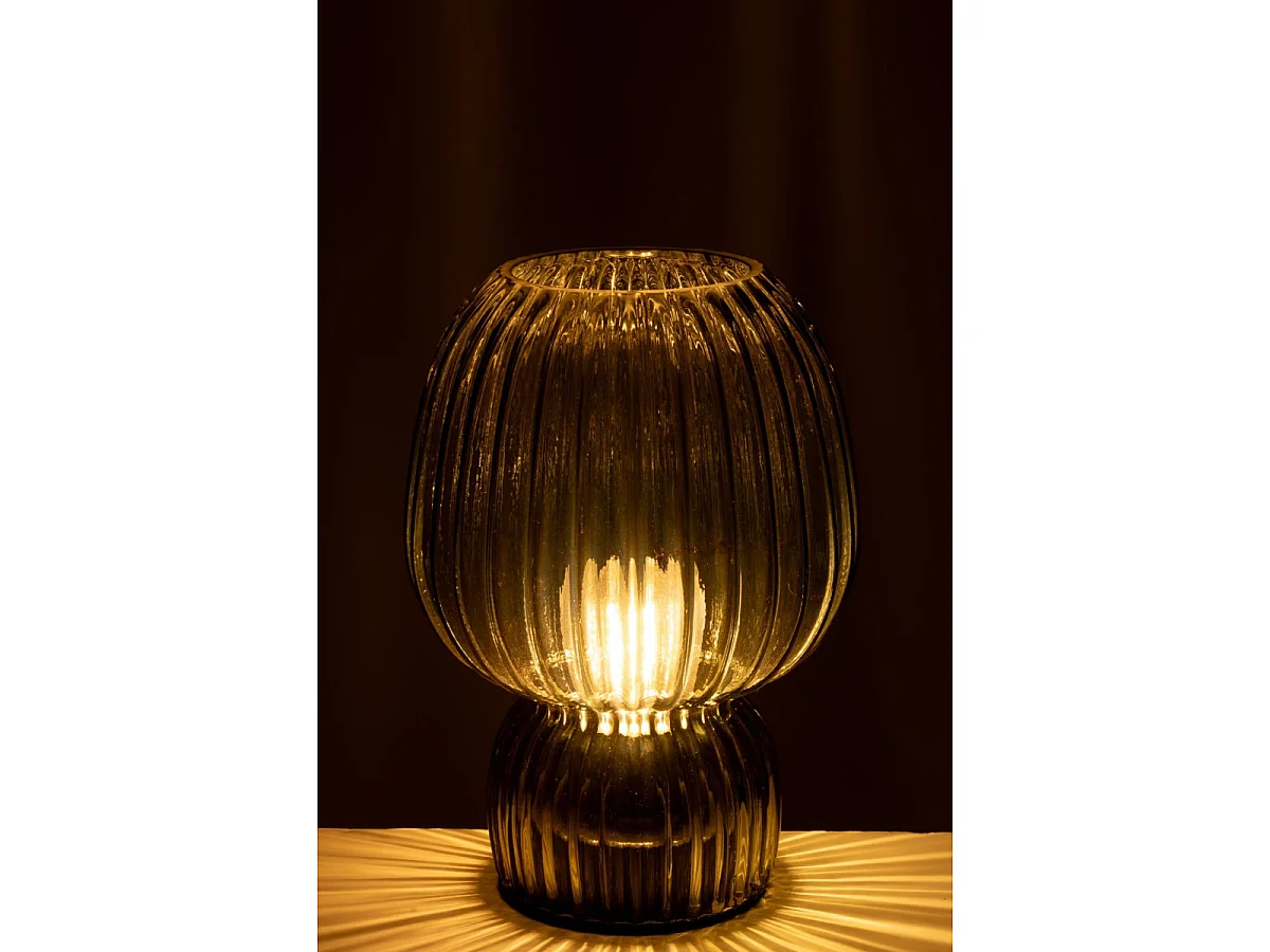 Lampe à Poser Sans Fil en Verre "Aura" 21cm Vert Olive