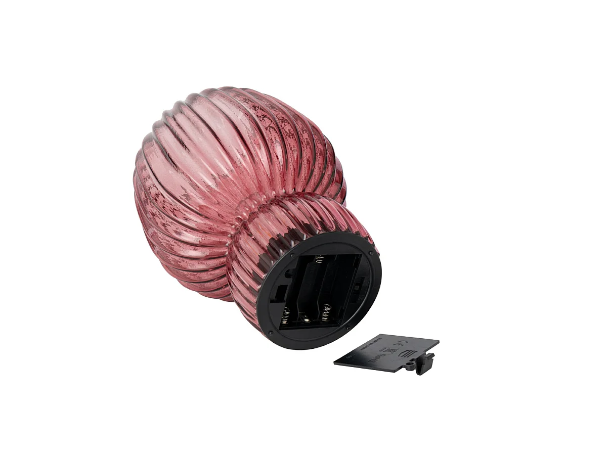 Lampe à Poser Sans Fil en Verre "Aura" 21cm Bordeaux