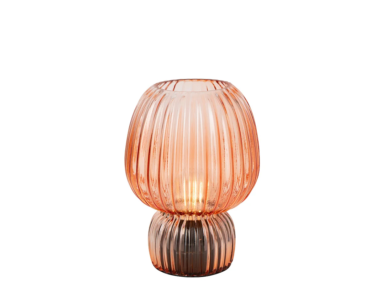 Lampe à Poser Sans Fil en Verre "Aura" 21cm Orange