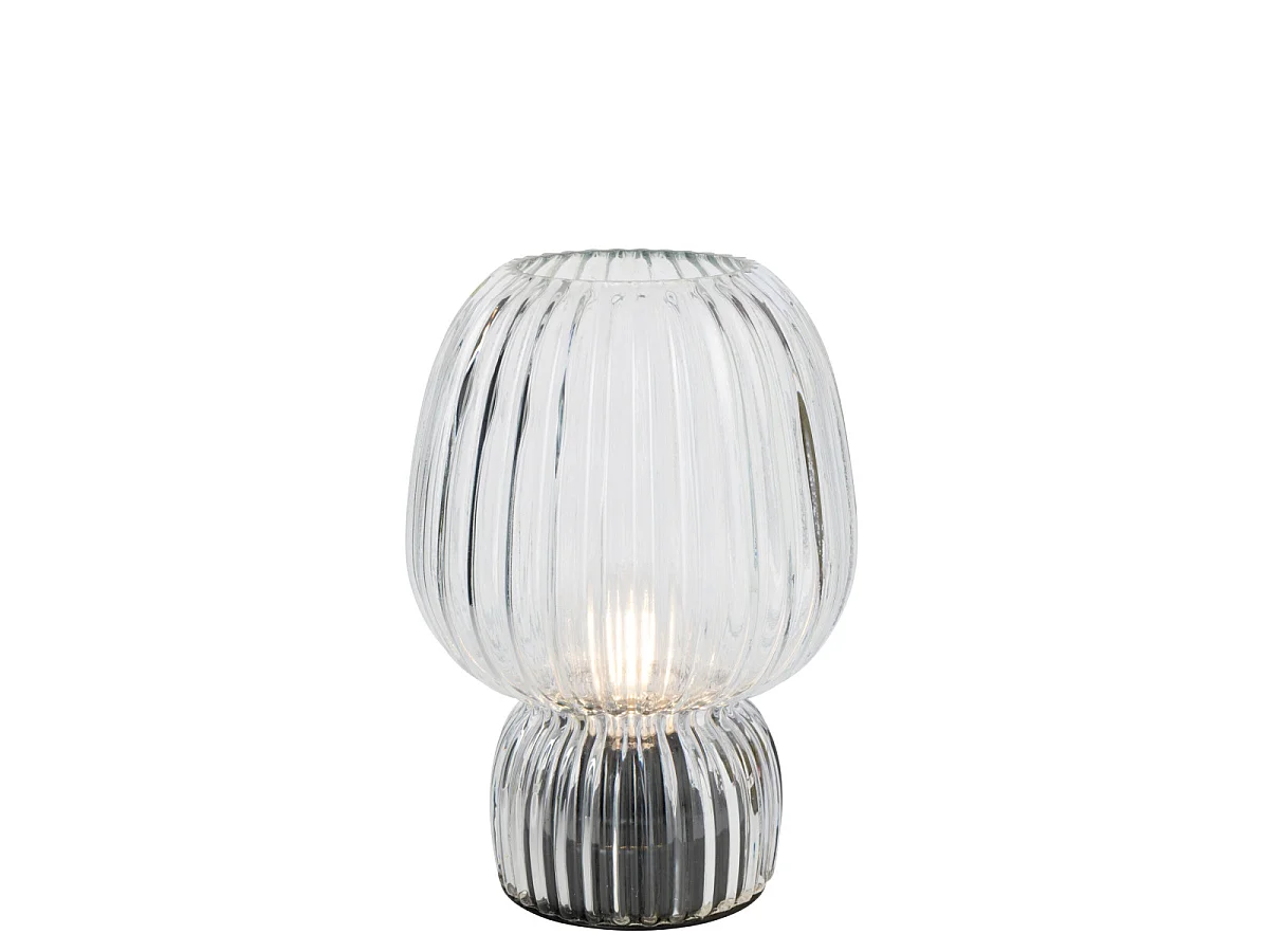 Lampe à Poser Sans Fil en Verre "Aura" 21cm Transparent