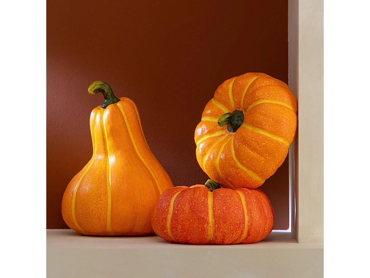 Citrouille Déco "Automn" 40cm Orange