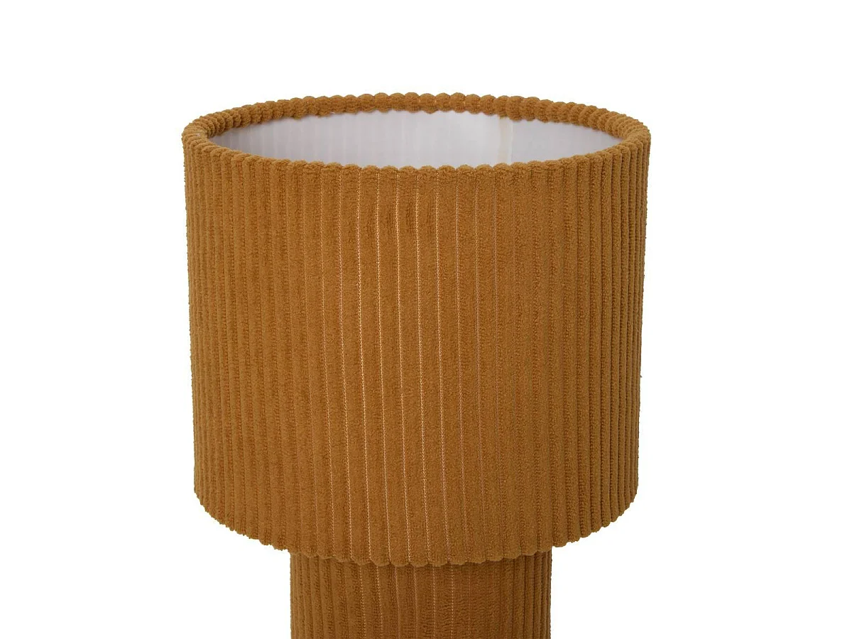 Lampe à Poser Côtelée "Jolina" 28cm Ocre