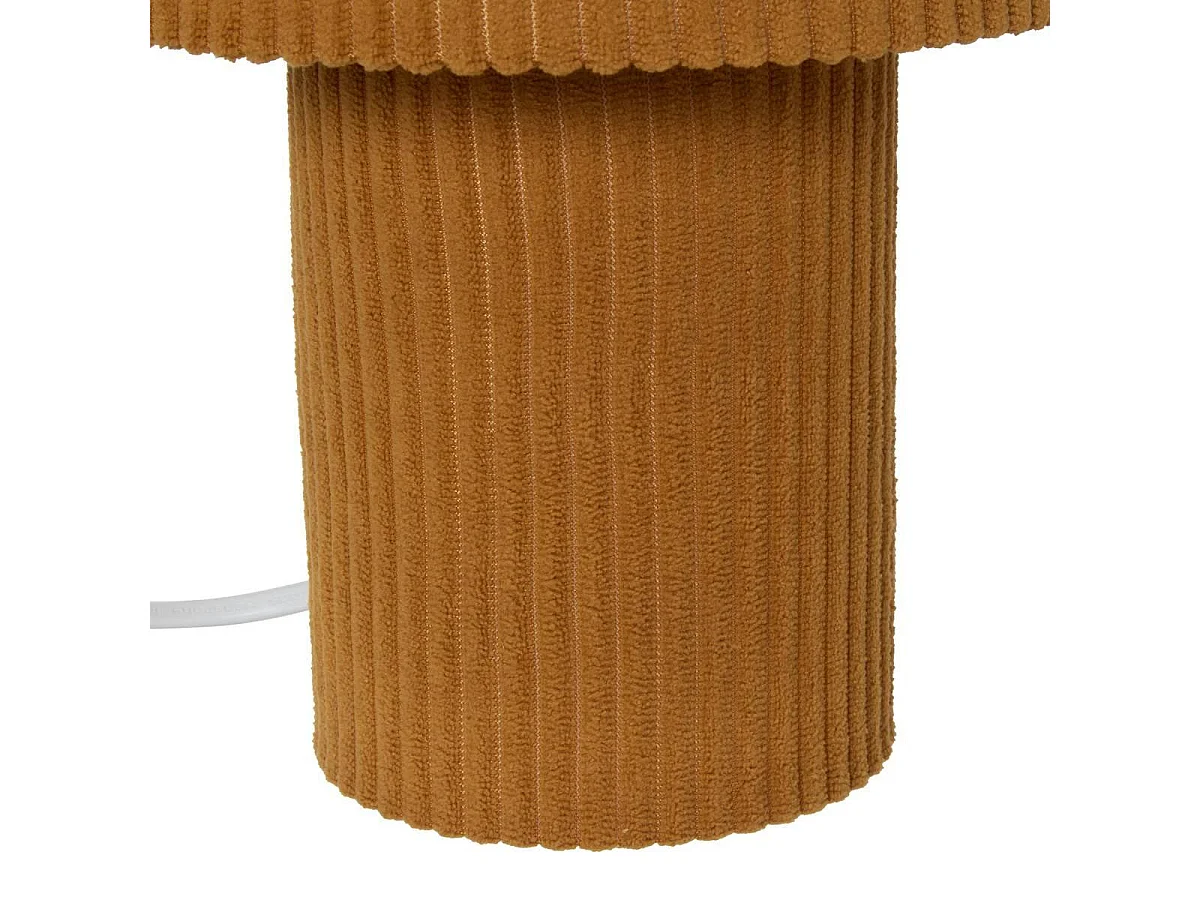 Lampe à Poser Côtelée "Jolina" 28cm Ocre