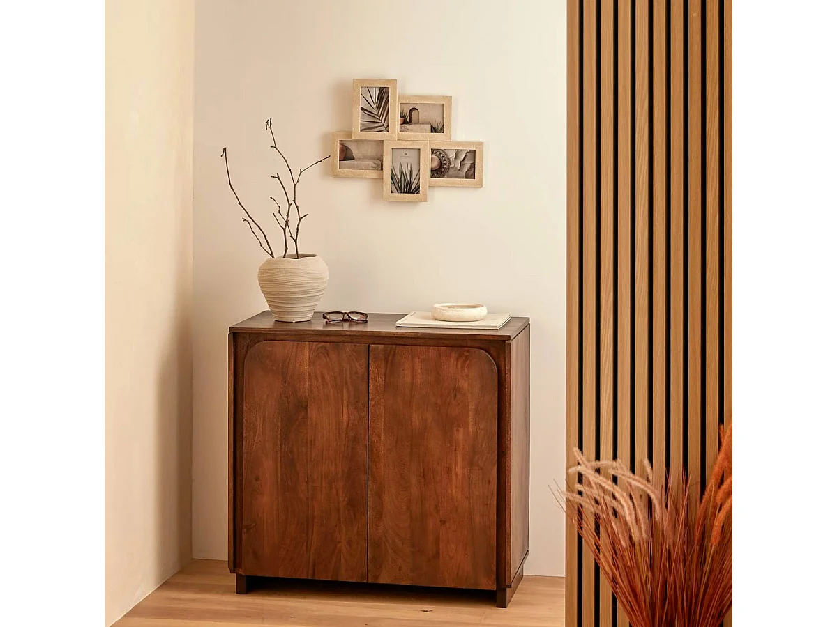 Pêle-Mêle 5 Photos Effet Travertin "Anaya" 48cm Beige