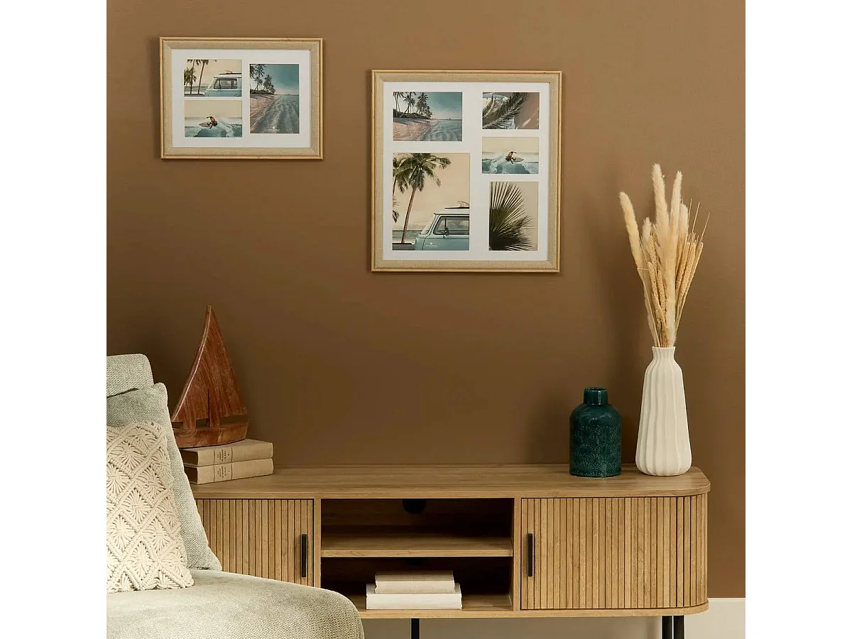 Pêle-Mêle 3 Photos "Zera" 35cm Beige