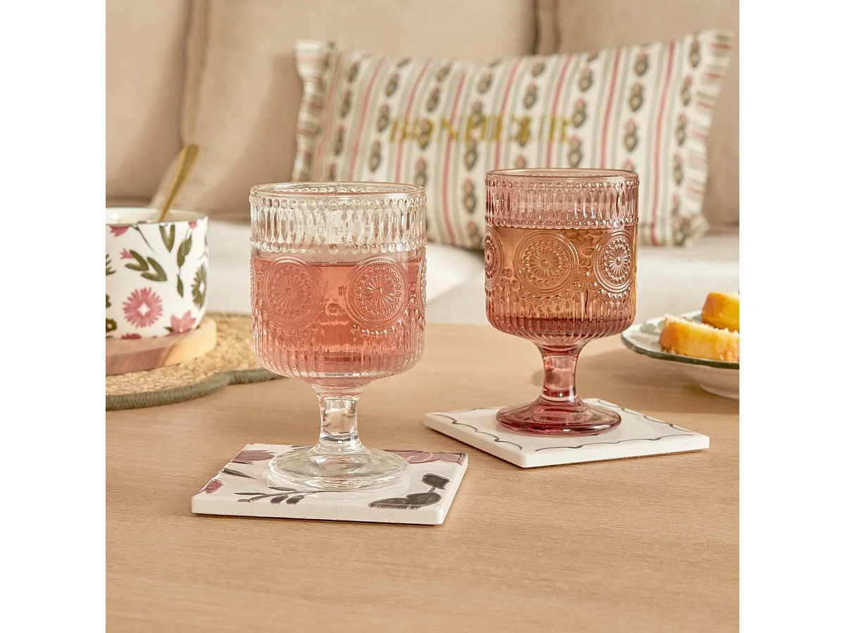 Lot de 6 Verres à Vin "Ina" 21cl Rose