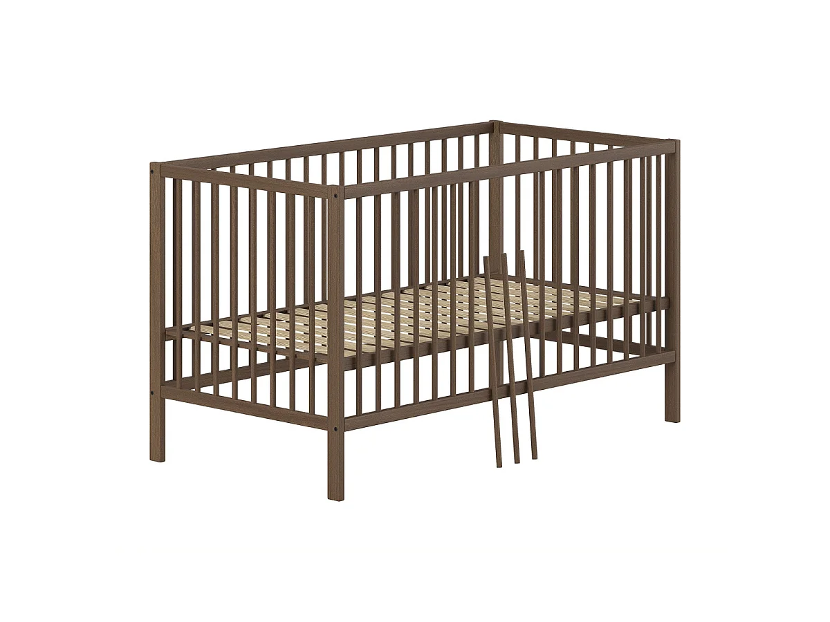Pack - Lit Bébé & Table à Langer "Dino" 70x140cm Marron