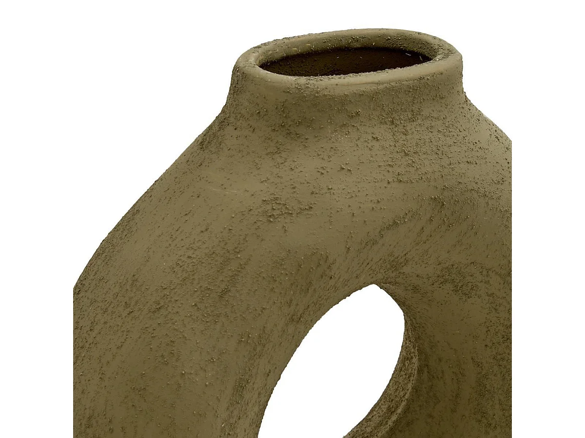 Vase Design en Dolomite "Bréa" 23cm Vert