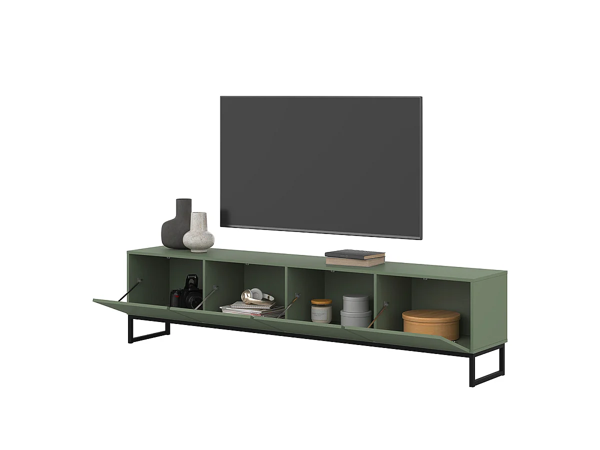 Meuble TV 4 portes 209 cm Loa Vert