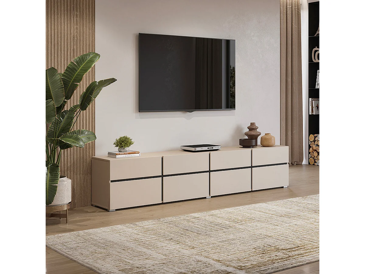 TV-møbel med 4 døre 225 cm Lilia Cachemire