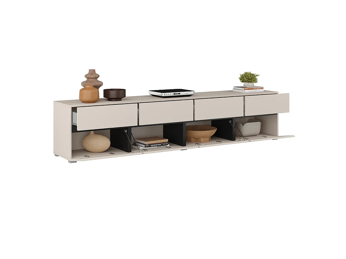 TV-møbel med 4 døre 225 cm Lilia Cachemire