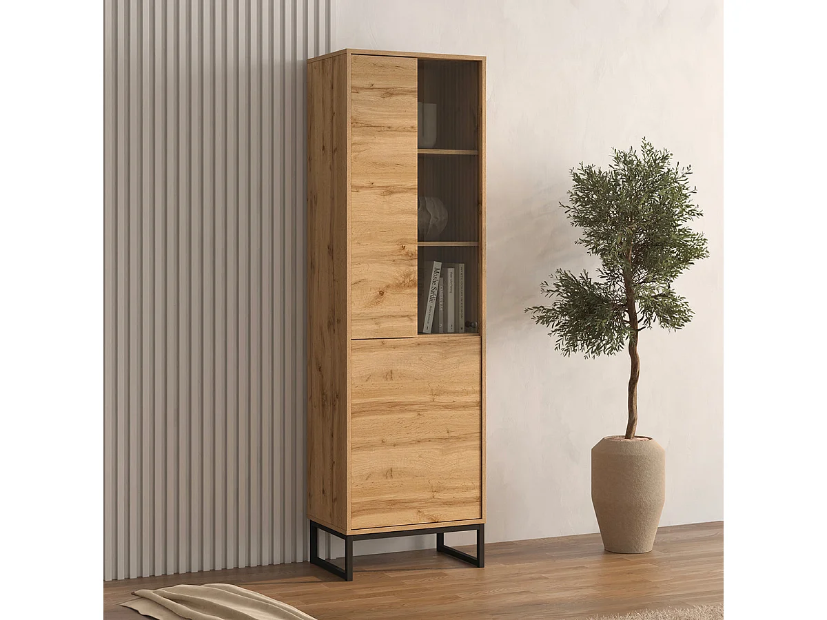 Loa Wood 2-Door Display Cabinet