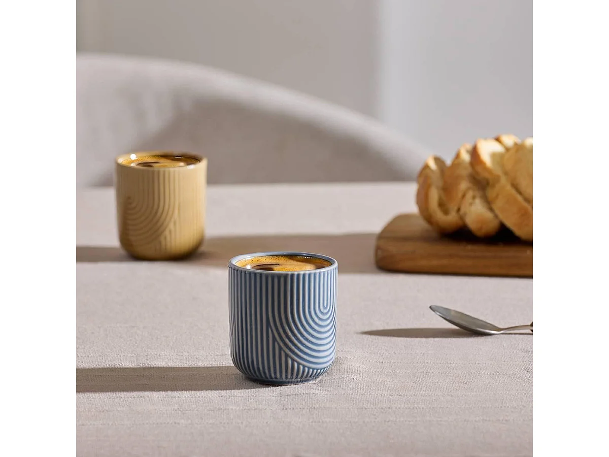 Lot de 6 Tasses à Espresso "Lya" 10cl Bleu
