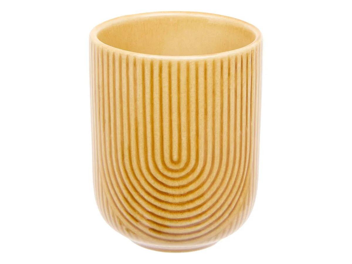 Lot de 6 Tasses en Faïence "Lya" 20cl Ocre
