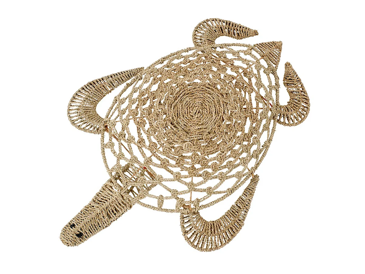 Déco Murale en Jonc "Tortue" 110cm Naturel