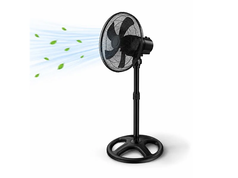 Kumtel Ventilateur sur pied 45cm 60w noir - KTF-345