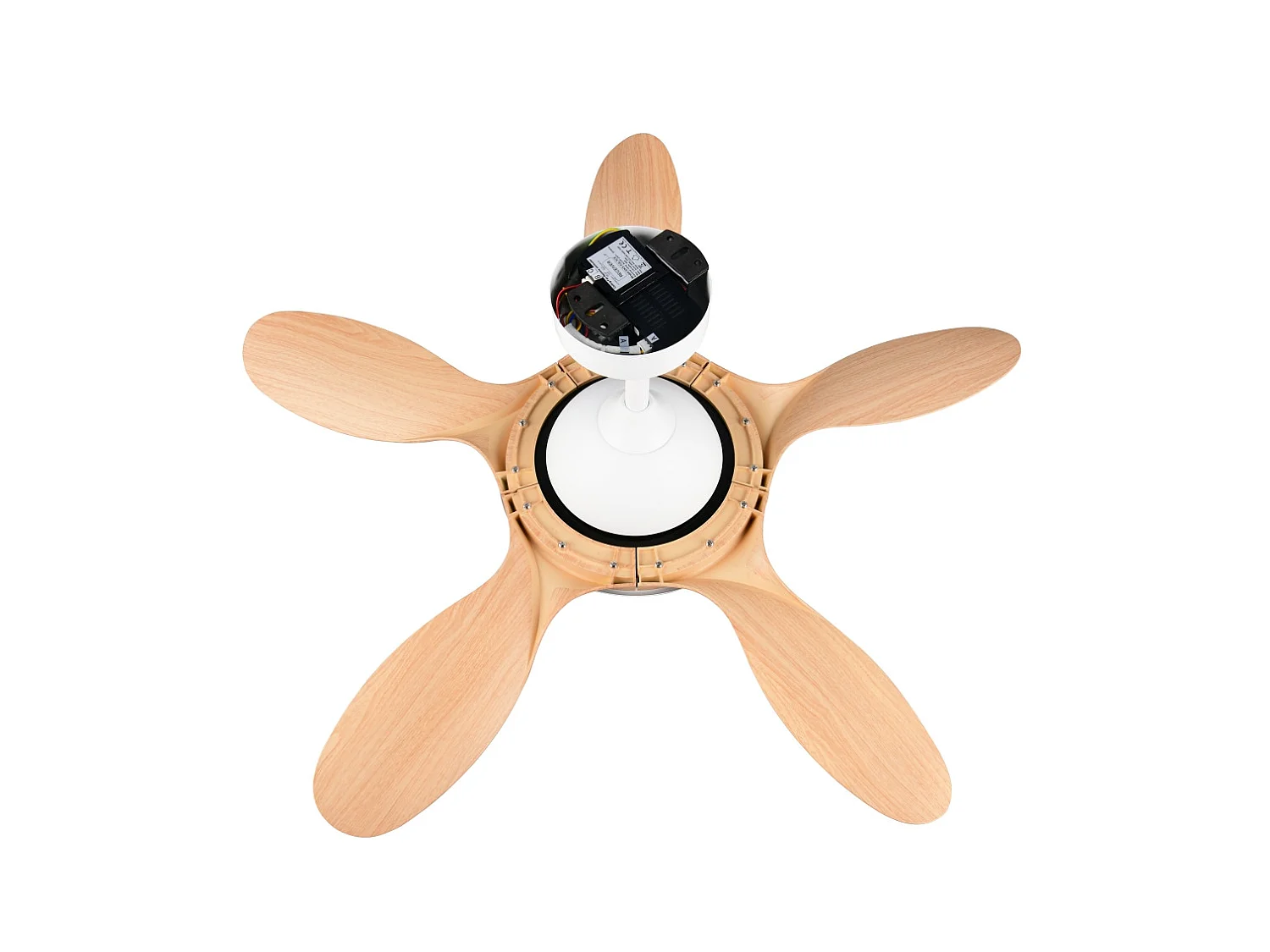 Plafondventilator FLEN - 108x108x43 cm - Bruin