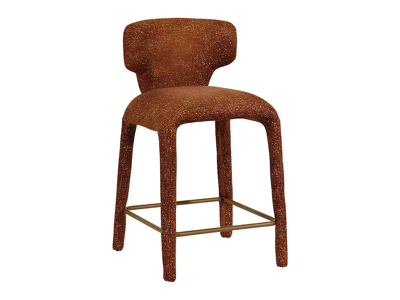 Tabouret de bar design terracotta avec dossier (x2) TULSA